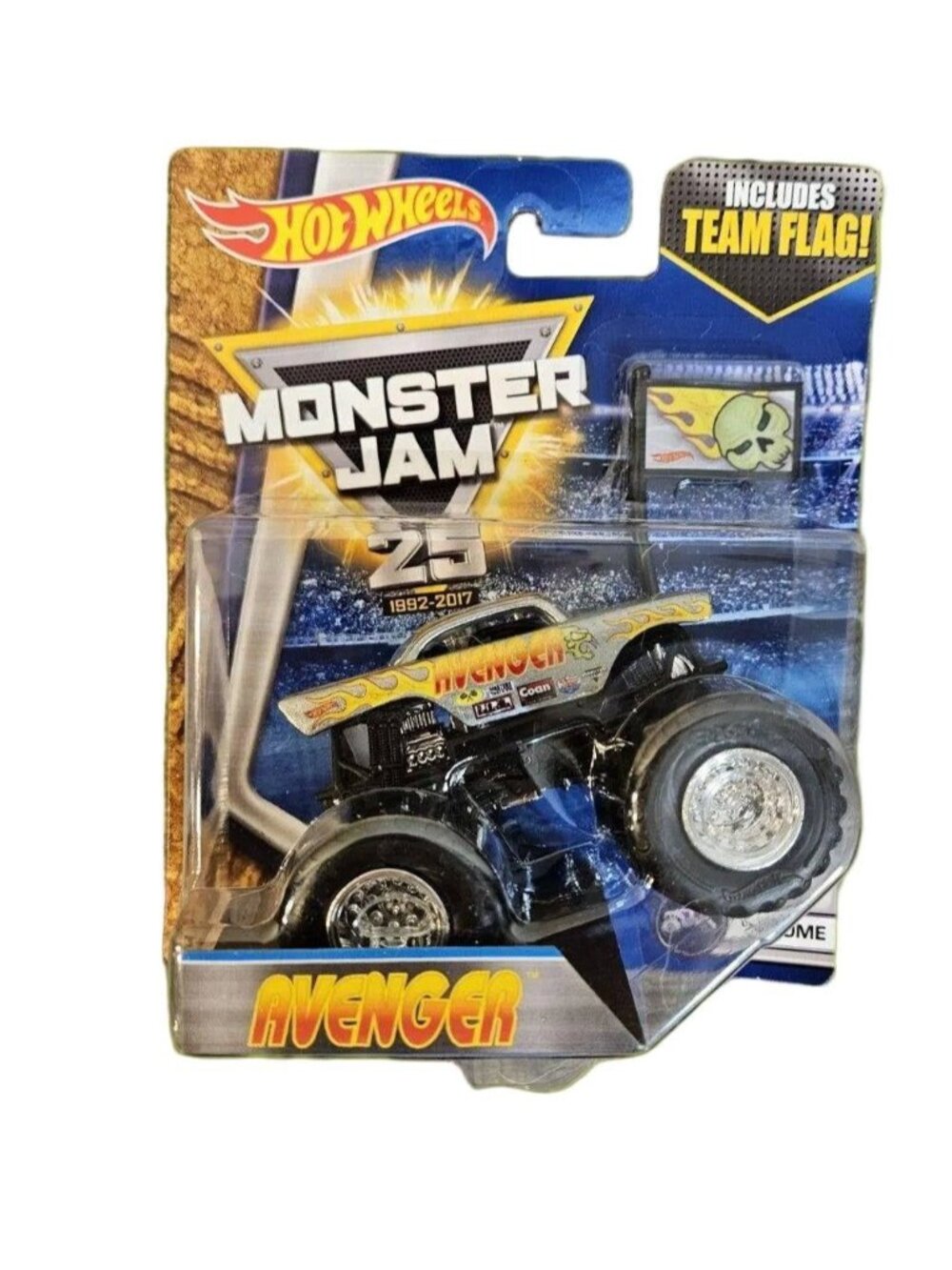 Hot Wheels Monster Jam Avenger Chrome 25th Silver Collection -- ITEM #2143